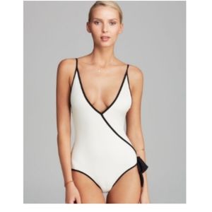 Marc by Marc Jacobs White One-Piece Swimsuit with Black Trim